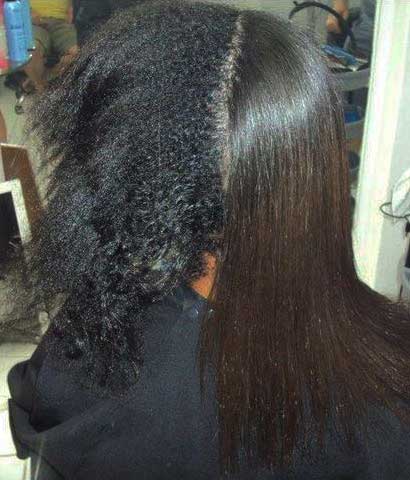 Proceso de alisado pelo afro con el tratamiento W-One Premium